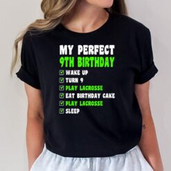 9 Year Old Perfect 9th Birthday Lacrosse 9th Birthday T-Shirt