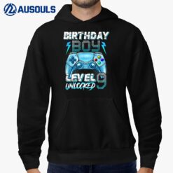 9th Birthday Boy Level 9 Unlocked Awesome Since 2013 Gamer Hoodie