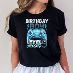 9th Birthday Boy Level 9 Unlocked Awesome Since 2013 Gamer T-Shirt