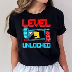 9th Birthday Boy Level 9 Unlocked Video Gamer Birthday T-Shirt