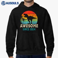 9th Birthday Dinosaur 9 Year Old Boy Awesome Since 2014 Gift Hoodie