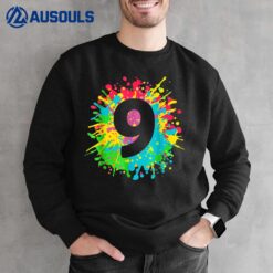 9th Birthday Paint Splashes Sweatshirt