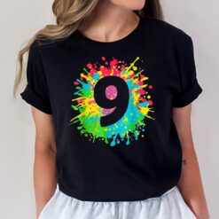 9th Birthday Paint Splashes T-Shirt