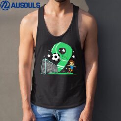 9 year old Gifts Dabbing boy Soccer Player 9th birthday Boy Tank Top