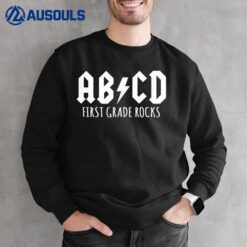 ABCD First Grade Rocks Teacher Back to School Sweatshirt