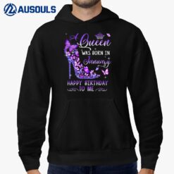 A Queen Was Born In January Cute Birthday Girls Women Hoodie