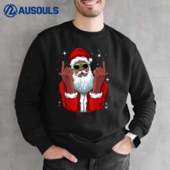 African American Santa Christmas Pajama Cool Black X-Mas Sweatshirt