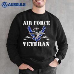 Air Force Veteran  with Vintage Roundel and F35 Sweatshirt