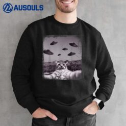 Alien UFO Cat Meme Sweatshirt