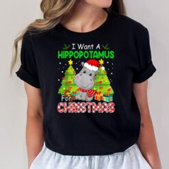 All I Want For Christmas Is Hippopotamus Cute Hippo Xmas T-Shirt