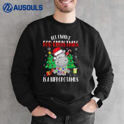 All I Want for Christmas is a Hippopotamus Buffalo Plaid Sweatshirt