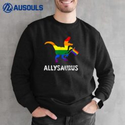Allysaurus Trans Ally T Rex Dinosaur Gay Pride Parade LGBT Sweatshirt