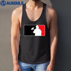 Amdesco Firefighter And Axe Silhouette Tank Top