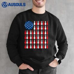 American Flag - Patriotic Bowler & Bowling Sweatshirt