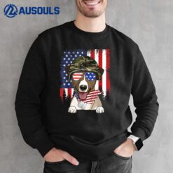 American Flag 4th of July Jack Russell Terrier Veteran Dog Sweatshirt