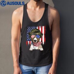 American Flag 4th of July Jack Russell Terrier Veteran Dog Tank Top