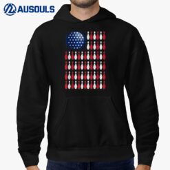 American Flag Bowling   Bowler Gifts For Bowling Team Hoodie