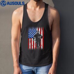 American Flag Firefighter USA United States Ver 2 Tank Top