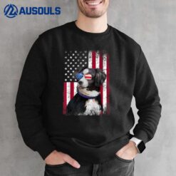 American Flag Patriotic Australian Shepherd Dog 4th Of July Sweatshirt