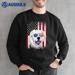 American Flag Patriotic Great Pyrenees Dog Lover 4th Of July Sweatshirt
