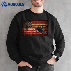 American Flag Shirt Snowmobile Rider Snowmobiling Lovers Sweatshirt