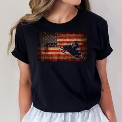 American Flag Shirt Snowmobile Rider Snowmobiling Lovers T-Shirt