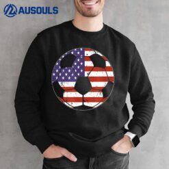 American Flag Soccer Ball Men Women kids Sweatshirt