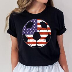 American Flag Soccer Ball Men Women kids T-Shirt