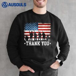 American Flag Thank you Veterans Proud Veteran Premium Sweatshirt
