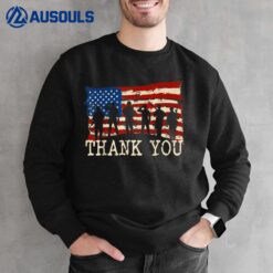 American Flag Thank you Veterans Proud Veteran Sweatshirt