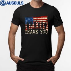 American Flag Thank you Veterans Proud Veteran T-Shirt