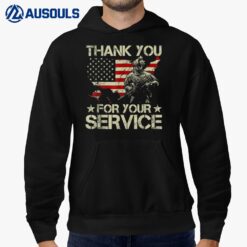American Flag Veteran Day Thank You for Your Service Veteran Hoodie