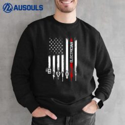 American Flag With Electrician Sweatshirt