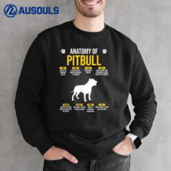Anatomy Of Pitbull Dog Lover Sweatshirt