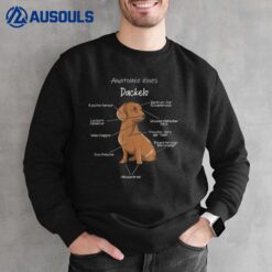 Anatomy of a Dachshund  Badger Dog Dog Teckel Sweatshirt