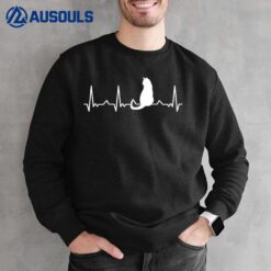 Animal Pet Cat Lover Cat Owner Heartbeat EKG Sweatshirt