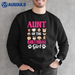 Aunt Of The Birthday Girl Dog Paw Bday Party Celebration Sweatshirt