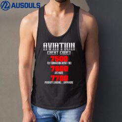 Aviation Cheat Codes Atc Pilot Operator Transponder Tank Top