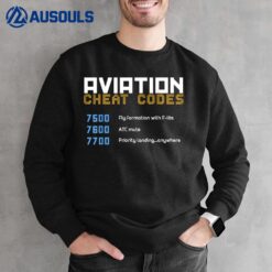 Aviation Cheat Codes Aviation Pilot Sweatshirt