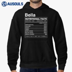 BELLA Nutrition Facts Funny Novelty Womens Custom Name Hoodie