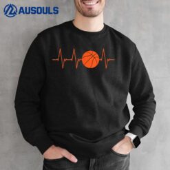 Basketball Heartbeat BBall Gift Sweatshirt