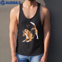 Beagle  Beagles  Love Is Dog Mom Dad Puppy Pet Cute Tank Top