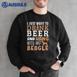 Beagle Dad  Funny Father's Day Dog Lover Gift Beer Sweatshirt