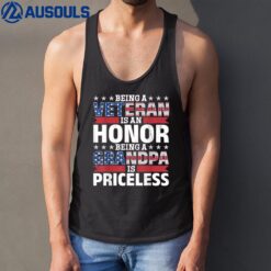 Being a Veteran is an Honor being a Grandpa is Priceless Ver 3 Tank Top