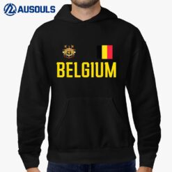 Belgium Flag Belgie Football Soccer Fan Men Women Kids Hoodie