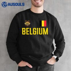 Belgium Flag Belgie Football Soccer Fan Men Women Kids Sweatshirt