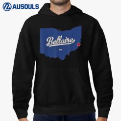 Bellaire Ohio OH Map Hoodie