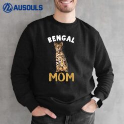 Bengal Mom Mama Cat Lover Owner Leopard Print Kitty Kitten Sweatshirt