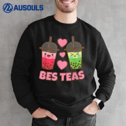 Bes Teas Besties Cute Kawaii Bubble Tea Boba Best Friend Sweatshirt