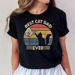 Best Cat Dad Ever Kitten Lover Gift Vintage T-Shirt